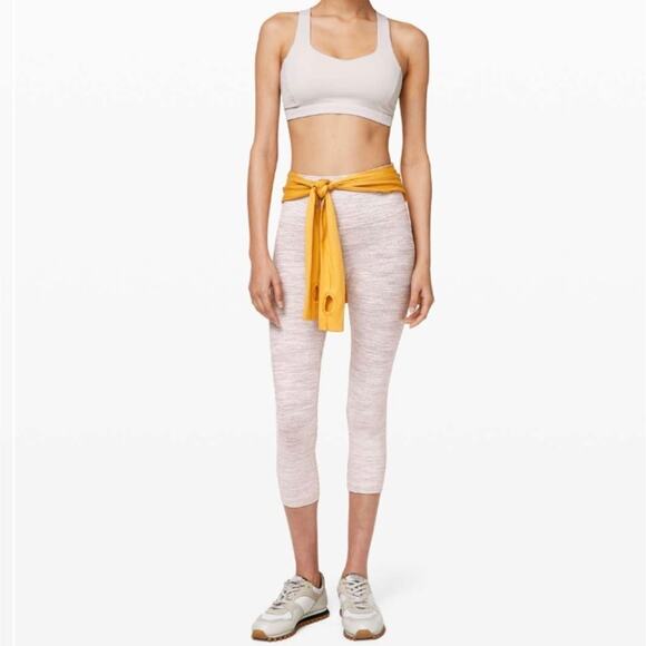 Lululemon Wunder Under Crop (High-Rise) *21" Wee Are From Space Pink Bliss - Picture 1 of 10